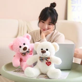 Çilek Aşkı Peluş Oyuncak Ayı - Bez Çanta - 35cm - 10