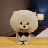 Bichon Frise Peluş Oyuncak Bebek - Kahverengi 25cm - 1