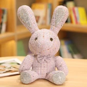 Tavşan Peluş Oyuncak Bebek - Yeşil, Gözlü, 32cm thumbnail 12