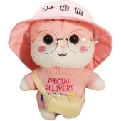 Pembe Tavşan Peluş Oyuncak - Pembe/Sarı Şeftalili Elbiseli 38cm - 11