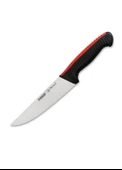 Pirge Pro 2002 Süper Tutuş Kasap Bıçağı No:0 12.5 cm Çift Renkli Kanallı Kırmızı-Siyah 31380 - 1