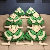 Çizgi Film Zongzi Peluş Oyuncak Bebek - Gülen Yüz 25cm thumbnail 12