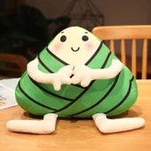 Çizgi Film Zongzi Peluş Oyuncak Bebek - Gülen Yüz 25cm thumbnail 1