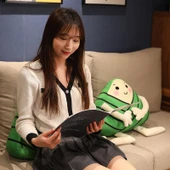 Çizgi Film Zongzi Peluş Oyuncak Bebek - Gülen Yüz 25cm thumbnail 6