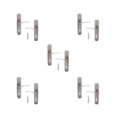 Oda Kapı Kolu (5 Takım) İnox Aynalı Sağa Sola Uygun İç Dış Ahşap Pvc Metal Çelik Kapısı Tutamağı thumbnail 2