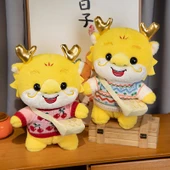 30cm Peluş Ejderha Oyuncak - Çiçek Desenli Yeşil Kazaklı thumbnail 7