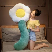 Sarı Renkli Çiçek Peluş Yastık - 110cm thumbnail 9