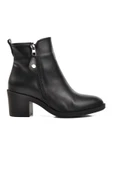 Ayakmod Siyah Cilt  Kadın Bot 224547 Z - 1