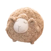 Yuvarlak Koyun Peluş Oyuncak - Gül Kırmızısı Şaşı Gözlü - 33cm - 12