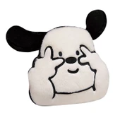 Sevimli Peluş El Isıtıcı Yastık - Süt Desenli Yastık 42x52x15 cm - 12