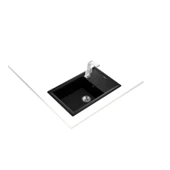 TEKA Tek Hazneli Tegranite Eviye Metalik Siyah Stone 60 S-TG 1B 1D - 2