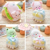 Çizgi Film Hayvan Pasta Peluş Oyuncak - Pembe Domuz Pasta - 20cm - 11