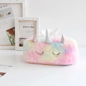 Peluş Unicorn Peçete Kutusu Kılıfı - Kare - 4