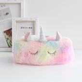 Peluş Unicorn Peçete Kutusu Kılıfı - Kare - 7