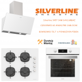 Silverline Beyaz Cam Ankastre Set 3457 - CS5335W01 - BO6502W02 thumbnail 1