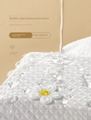Su Geçirmez Polyester Duş Perdesi Seti - Ayçiçeği 150x200cm + 100-170cm Duş Perdesi Borusu - 3