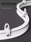 U/L Şekilli Duş Perdesi Rayı - 120-149 cm Duvar Mesafesi, Şık Gri, Mıknatıssız (Model 2) - 4