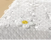 Su Geçirmez Polyester Duş Perdesi Seti - Ayçiçeği 150x200cm + 100-170cm Duş Perdesi Borusu - 12