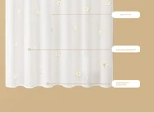Su Geçirmez Polyester Duş Perdesi Seti - Küçük Ayı 150x200cm + 100-170cm Duş Perdesi Borusu - 9