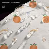 Su Geçirmez Küf Önleyici Banyo Duş Perdesi - 180x180cm - Turuncu thumbnail 2