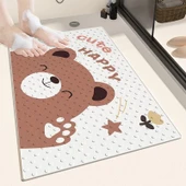 Çocuk Banyo Halısı - 50x80cm - Merhaba Ayı Desenli - 1