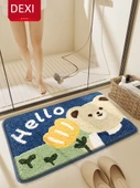 Hızlı Kuruyan Kaymaz Banyo Paspası - 50x80 cm - Yumuşak Beyaz Tavşan - 2