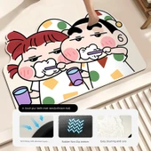 Şirin Crayon Xiaoxin Banyo Paspası 60x90cm - Su Emici - Diş Fırçalayan Xiao Xin-A - 1