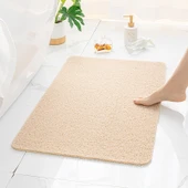 Kaymaz Banyo Duş Paspası - Su Geçirmez - 60x90cm - Bej - 1