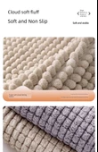 Şönil Yer Paspası 40x60 - Emici, Kaymaz, Makinede Yıkanabilir - Düz Kum Beji - 8