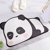 Yumuşak Silikon Diatomit Banyo Paspası - 60x90 cm - Panda-Jingjing Kaymaz Taban - 1