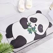 Yumuşak Silikon Diatomit Banyo Paspası - 170x240 cm - Panda-Bambu - 1