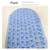 Kaymaz Banyo Paspası - Vantuzlu - [69x38cm] Büyük Baloncuklu Şeffaf Mavi thumbnail 9