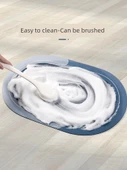 Su Emici Hızlı Kuruyan Diatomit Banyo Paspası - 60x40cm Kare Mermer Gri - 4