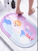 Diyatomit Banyo Paspası - 60x90 cm - Elips - Güneş Köpeği - 2