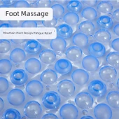 Kaymaz Banyo Paspası - Vantuzlu - [69x38cm] Büyük Baloncuklu Şeffaf Mavi thumbnail 3