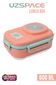 Uzspace 600 ML Çorba Kaseli-Çelik Kaşık Çatallı Paslanmaz Çelik Bento Lunch Box Yeni Nesil Sefer Tası-FFLBOX8021600 - 2