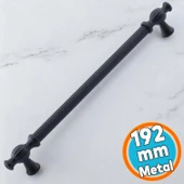 Mobilya Mutfak Dolabı Çekmece Dolap Kapak Kulpu Kulbu Siyah Metal Kulpları (192 MM - 19.2 CM) thumbnail 1