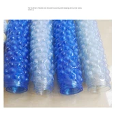 Kaymaz Banyo Paspası - Vantuzlu - [69x38cm] Büyük Baloncuklu Şeffaf Mavi thumbnail 11