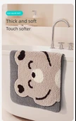 Çizgi Film Desenli Emici Banyo Paspası 50x80cm - Çiçekli Köpek Yavrusu - 12