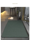 Diatomit Oval Banyo Paspası 60 x 90cm - Naturel Gri - 5