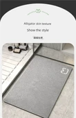 Diyatomit Kaymaz Banyo Paspası 50x80 cm - Kedi Kafası Koyu Yeşil - 11