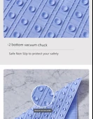 Kaymaz PVC Banyo Halısı - 44x74cm - Masaj Özellikli - Gri - 12
