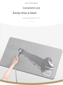 Diyatomit Kaymaz Banyo Paspası 60x90 cm - Kedi Gri - 6