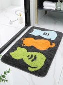 Kaymaz Banyo Paspası - 38x58 cm - Üç Küçük Desenli - 1