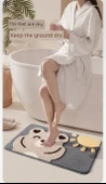 Çizgi Film Desenli Emici Banyo Paspası 50x80cm - Çiçekli Köpek Yavrusu - 9