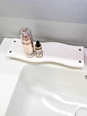 Diyatomit Emici Banyo Matı - Orta Gri 30x11x0.9cm Bank Dalga Desenli - 3