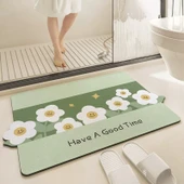 Kaymaz Emici Banyo Paspası - 40x60 cm - Yeşil Yang - 1