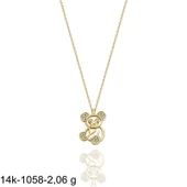 Özel Tasarım Minik Fare Çok Şık 14 Ayar Altın Kolye thumbnail 2