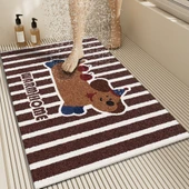 Kaymaz PVC Banyo Paspası - 60x120cm - Yavru Köpek Partisi-2 Desenli - 1