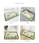 Kaymaz Emici Banyo Paspası - 40x60 cm - Yeşil Yang - 11